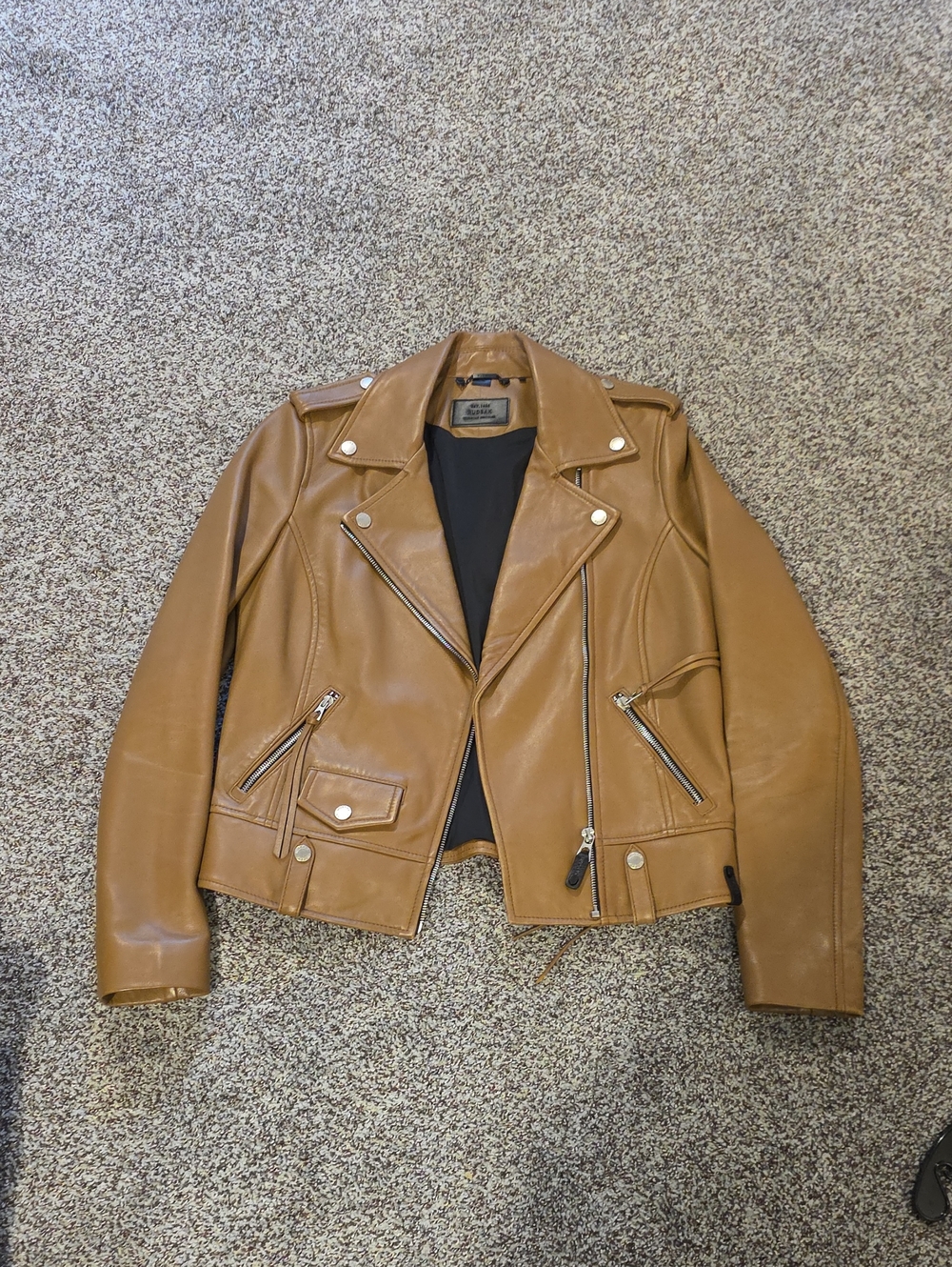 RUDSAK Women's Tan Leather Moto Jacket